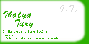 ibolya tury business card